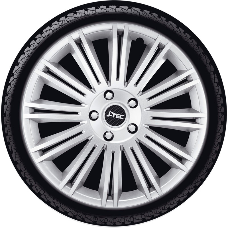 4-Delige J-Tec Wieldoppenset Discovery 15-inch zilver