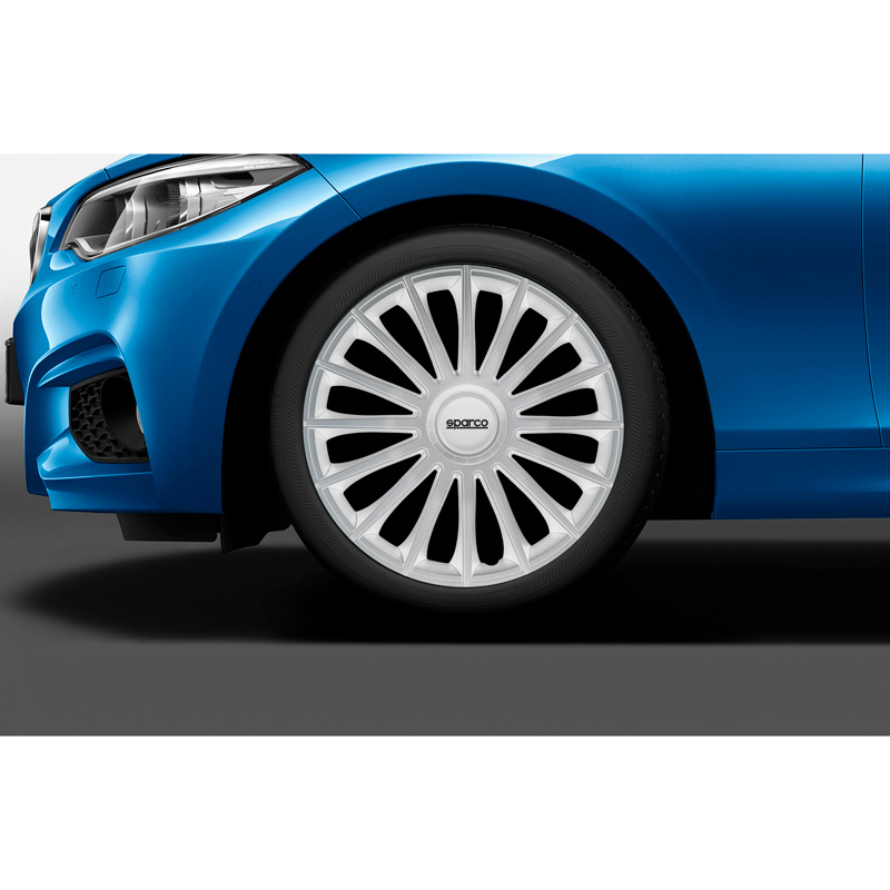 Sparco Wieldoppen Treviso - 13-inch - Zilver - Set van 4 stuks