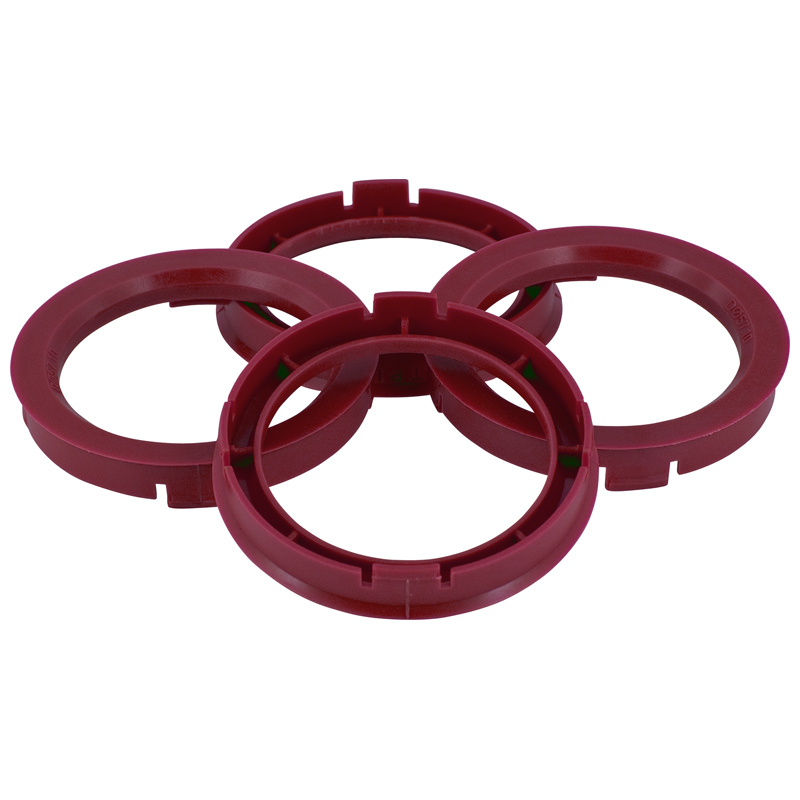 Set TPI Centreerringen - 76.1->56.1mm - Ruby Rood