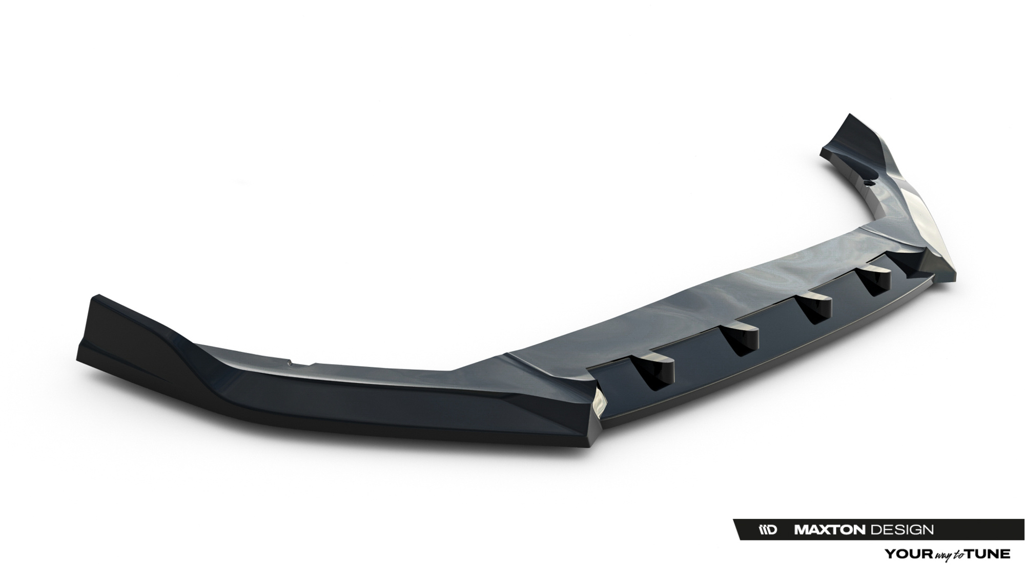 Voorspoiler V.1 Volvo XC90 R-Design 2014-2019 Maxton Glans Zwart