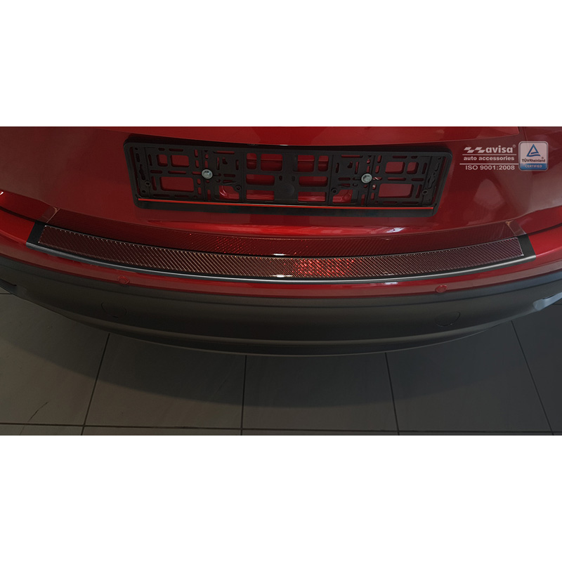 RVS Achterbumperprotector 'Deluxe'  Mazda CX-5 2014- Zwart/Rood-Zwart Carbon