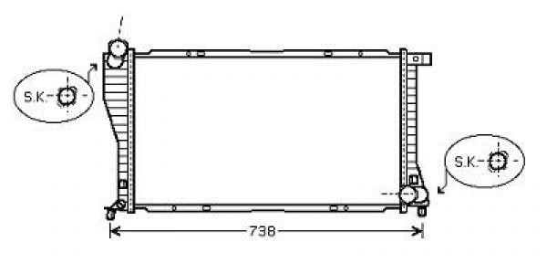 Radiator BMW E39 98-02 646x330x42 520(2.0DI)/525D/530D 98-04