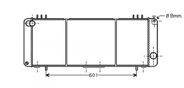 Radiator Grand CHEROKEE II 95->> 787x284x44 2.5 TD +/-AC