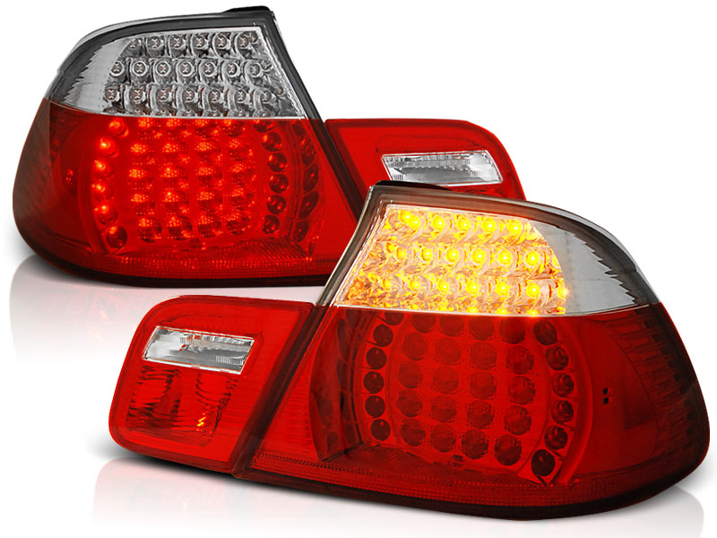 Achterlichten BMW 3-serie E46 99-03 CABRIO LED Rood/Wit
