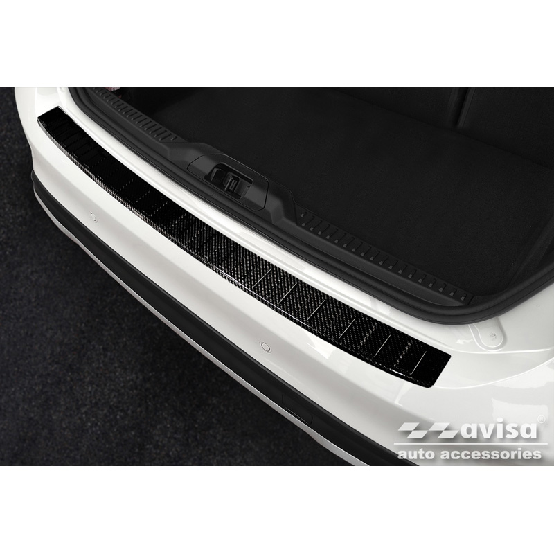 Echt 3D Carbon Achterbumperprotector  Ford Focus Hatchback 5-deurs (incl. ST-Line) 2018-2021 & Facelift 2021- 'Ribs'