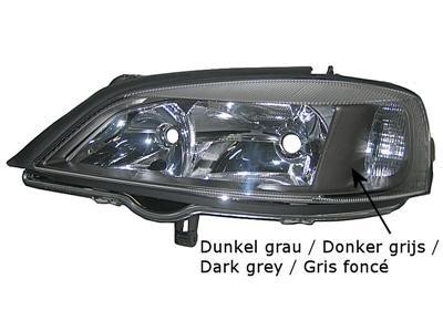 koplamp, Hella, Coupe/Cabrio, HB3+H7, elektr verstelb, grijs hui