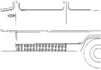 zijplaat, onder, links Mercedes W601/W602, 207D, 1977 -