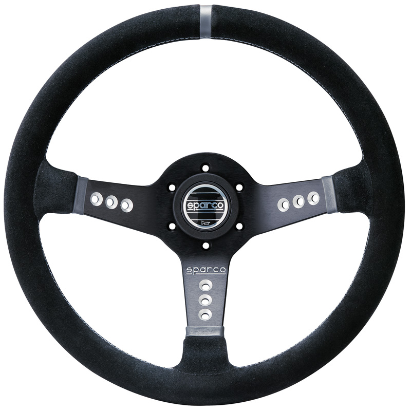 Sparco Universeel Sportstuur L 777 - Zwart Suède - Diameter 350mm