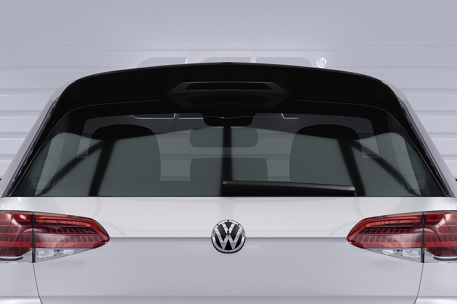 Spoiler Volkswagen Golf 7 Clubsport Look CSR Glans Zwart