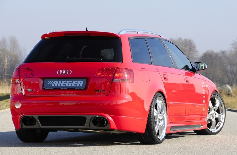 Achterbumper Diffusor Carbon look duplex Audi A4 8E B7 11.04- Rieger