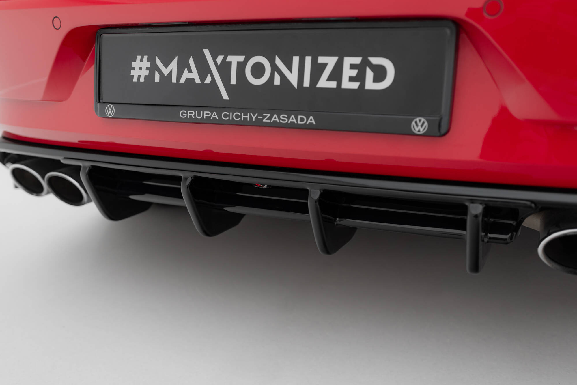 Achter Diffuser Volkswagen Golf R Hatchback R MK7 Facelift Maxton Glanzend zwart