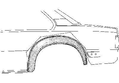 spatbordrand, binnen, links Opel Vectra A, 1988-1995