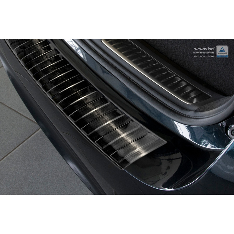 Zwart RVS Achterbumperprotector  Toyota Avensis III Facelift 2015- 'Ribs'