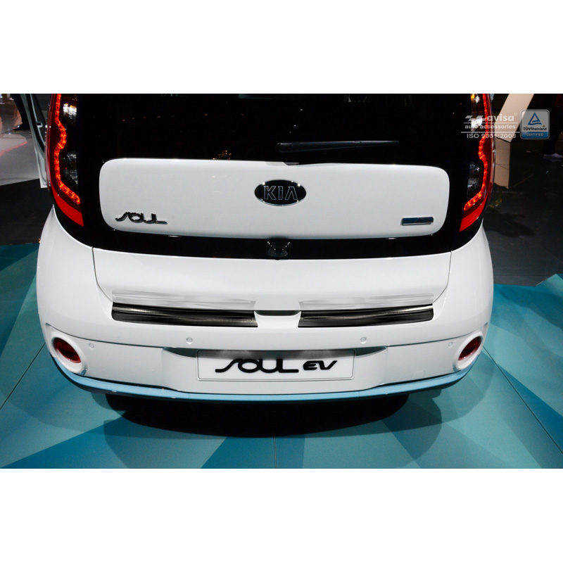 Zwart RVS Achterbumperprotector  Kia Soul EV 2014- (2-Delig)