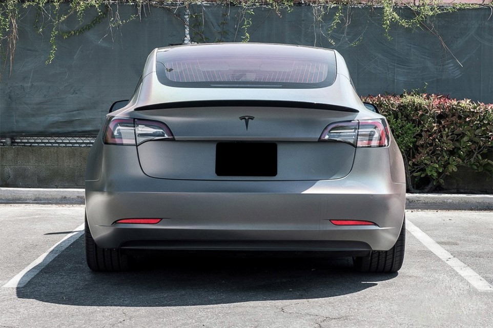 Achterklep Spoiler Tesla Model 3 Echt Carbon