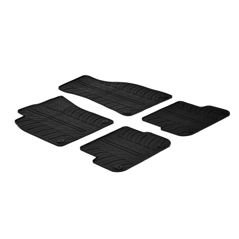 Rubbermatten  Audi A6 4F Sedan 2005-2011 (T profiel 4-delig + montageclips)