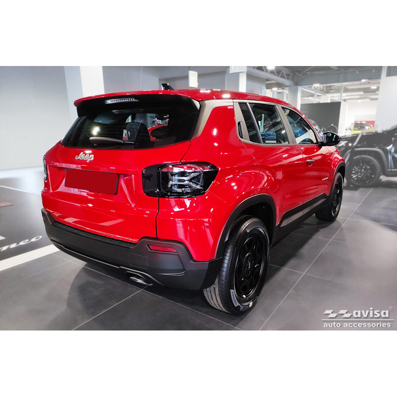 Zwart RVS Achterbumperprotector  Jeep Avenger + EV 2023- 'Ribs'
