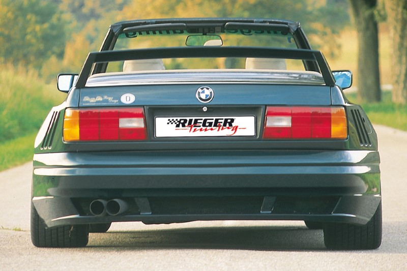 Achterspoiler zonder 3e remlicht BmW E30 Polyester  Rieger