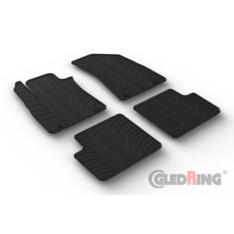 Rubbermatten  MG ZS 2017- excl. EV (handgeschakeld) (T profiel 4-delig)
