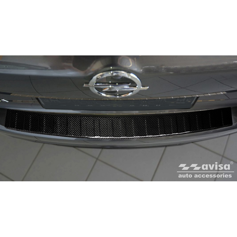 Echt 3D Carbon Achterbumperprotector  Opel Insignia Sports Tourer 2017- & FL 2020- 'Ribs'