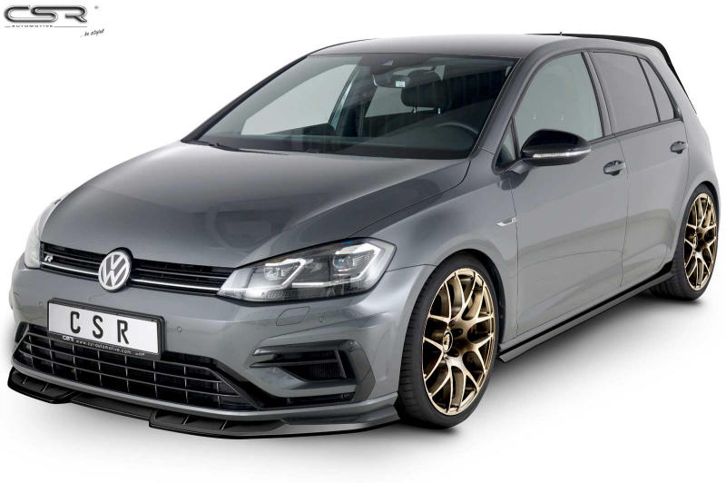 Voorspoiler VW Golf 7 R Glans Zwart facelift 2017-..