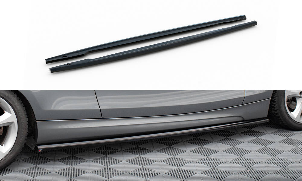 Zijskirts BMW 1 E82 Glanzend Zwart Maxton