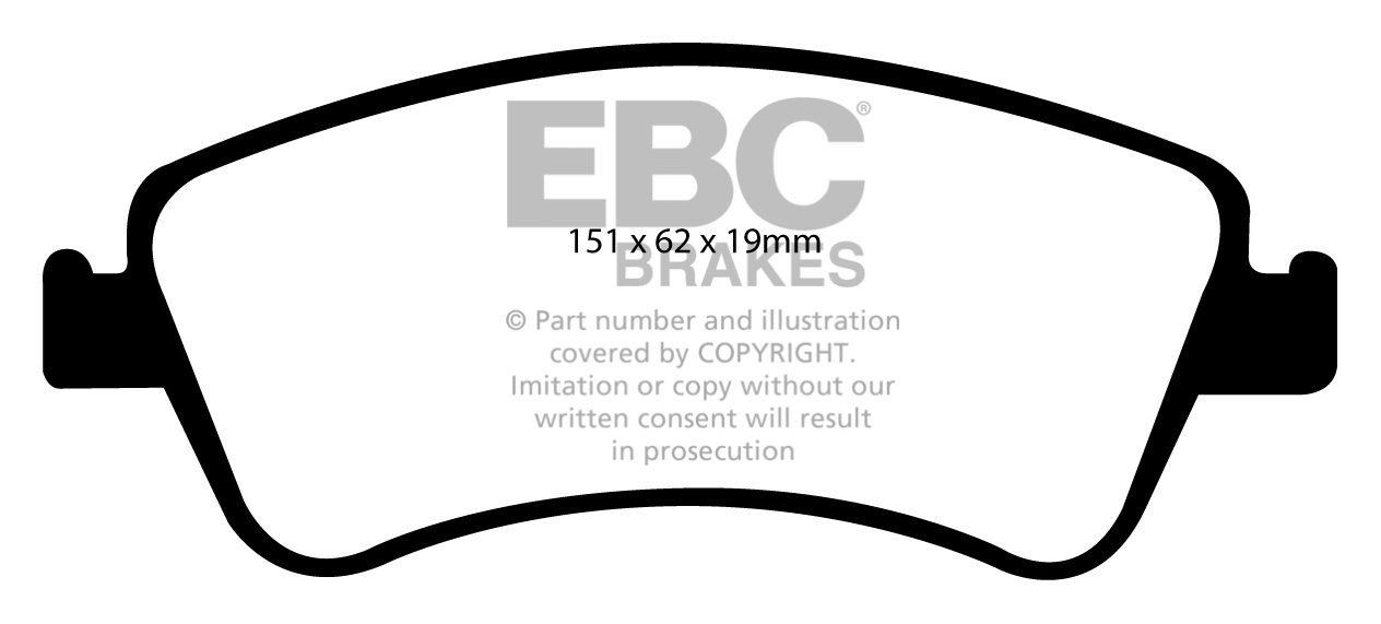 EBC Brakes TOYOTA Auris 2.0 TD 2006-.. Remblokken voorzijde