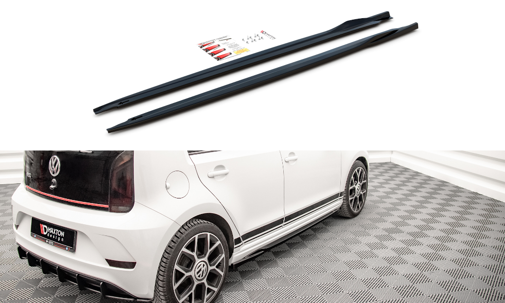 Zijskirts passend voor VW Up! GTI Maxton Glans Zwart