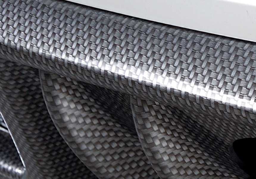 Diffuser Fiat 500 (312) uitlaat links Rieger carbon-look