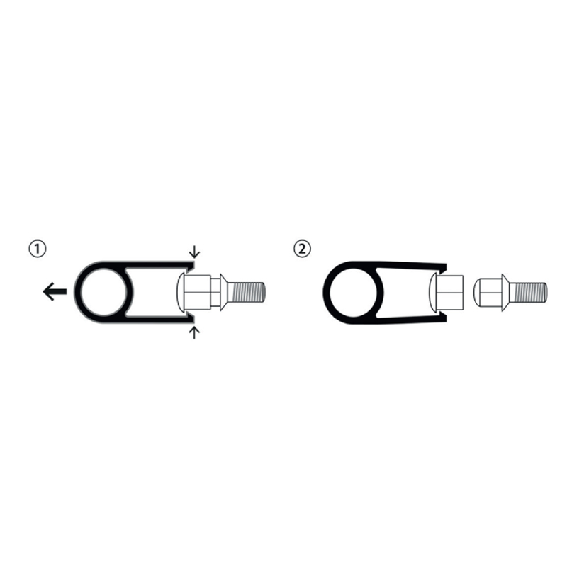 Set universele wielmoerkapjes - Rood Kunststof - 19mm - set à 20+1 stuks