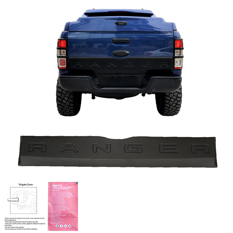 Achterklepcover  Ford Ranger T6/T7/T8 2012-2022 - Versie 3 - Matzwart