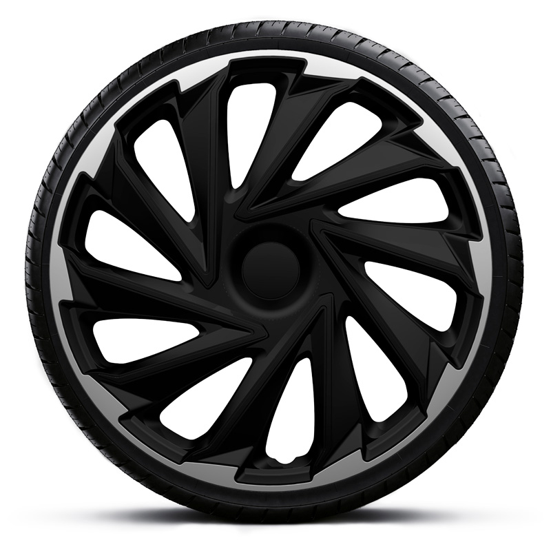 4-Delige Wieldoppenset Misano 16-inch zilver/zwart
