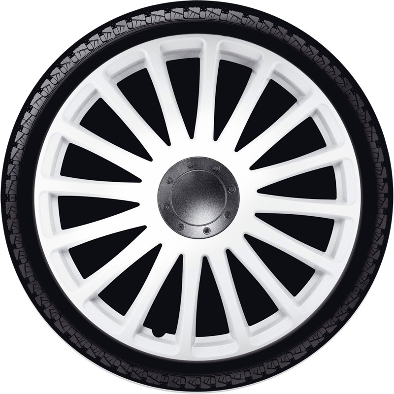 4-Delige J-Tec Wieldoppenset Grand Prix 14-inch wit