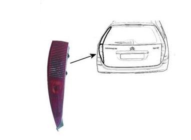 achterlicht, Break, zonder fittingdeel, onder, links Citroen C5,