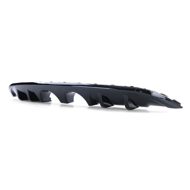 Achterbumper Diffusor VW Golf VI R32 Look Glans Zwart