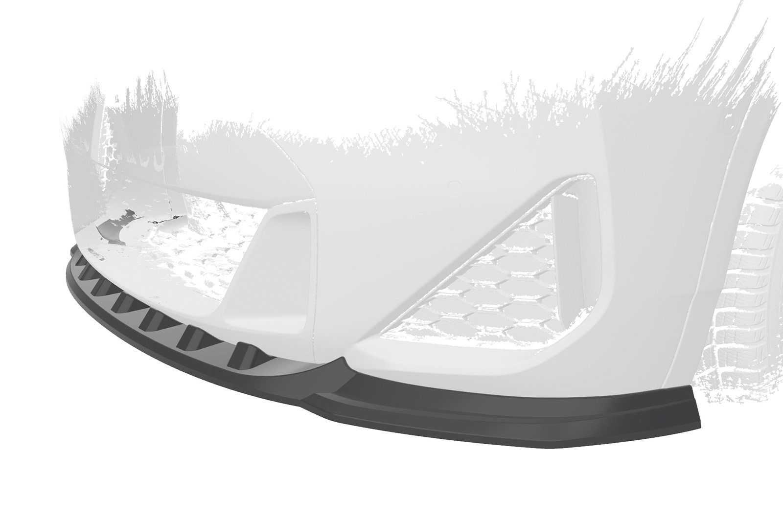 Voorspoiler BMW X2 F39 M-Pakket CSR Glans Zwart