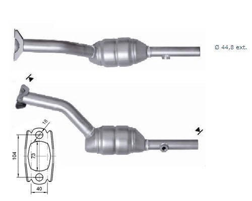 Renault CLIO 1.2i 16V 1149 cc 55 Kw / 75 cv D4F Magnaflow CAT Bo