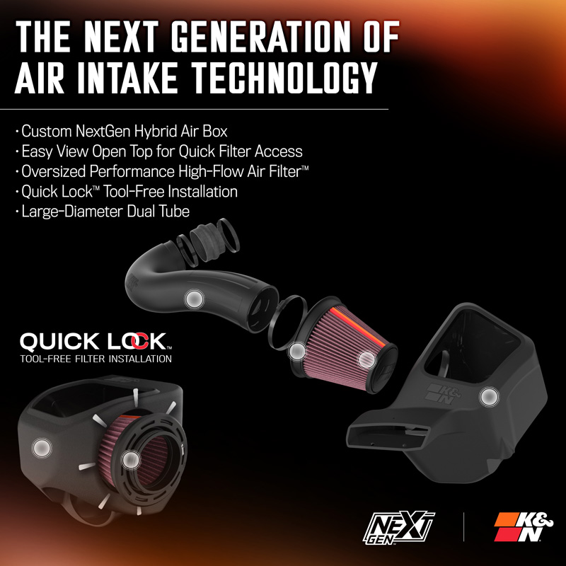 K&N NextGen Cold Air intake  Jeep Grand Cherokee & Dodge Durango 5.7L V8 2011-2025 (50-1563)