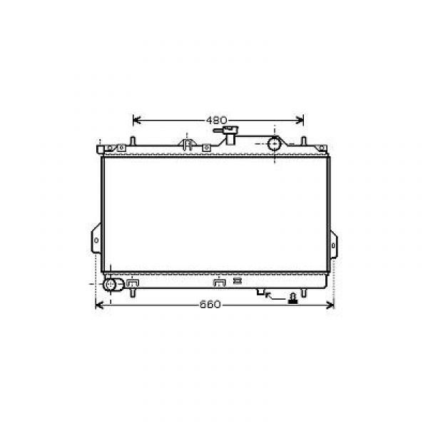 Radiator MATRIX 1.5 CRDI 01-05 360x624 +/-AC