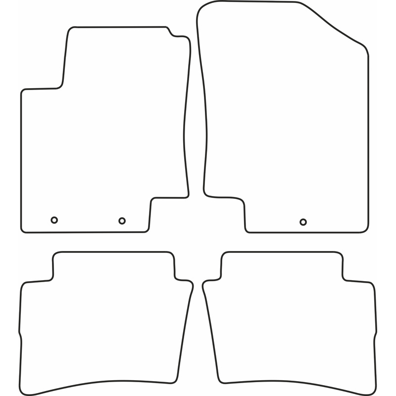 Automatten Velours  Hyundai i20 2009-2015