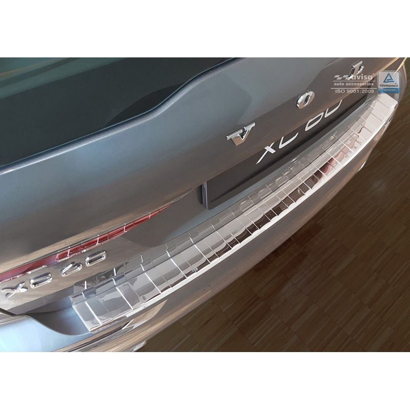 Chroom RVS Achterbumperprotector  Volvo XC60 II 2017-2021 & FL 2021- incl. R-Design 'Ribs'