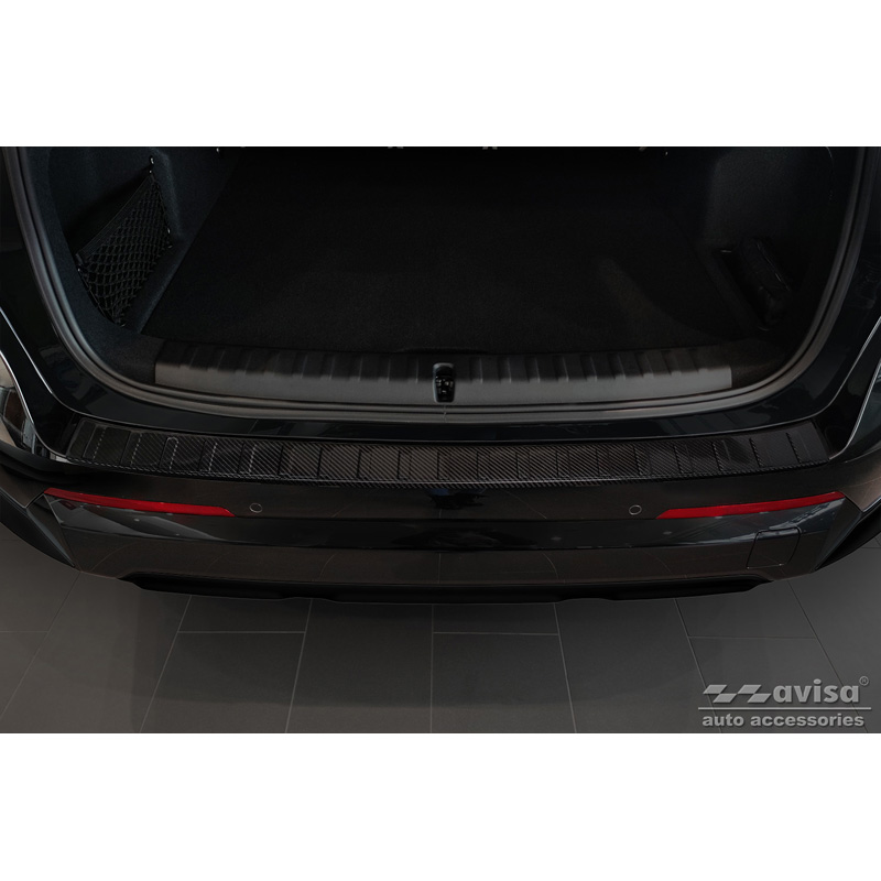 Echt 3D Carbon Achterbumperprotector  BMW X1 U11 / U11 xLine 2022- 'Ribs'