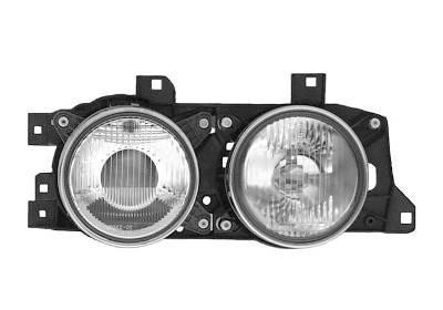 koplamp, H1+H1, rechts BMW 7 serie E32, 1987-1994