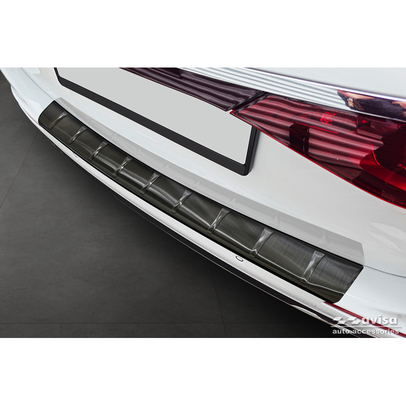 Zwart RVS Achterbumperprotector  Mercedes E-Klasse (S214) Estate 2023- 'Ribs'