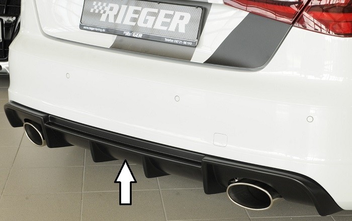 Achterbumper Diffusor Audi A3 8V 12-16 3deurs/Sportback Rieger ABS