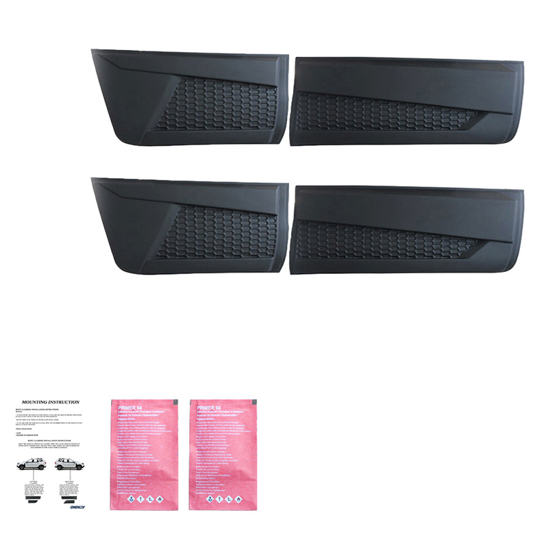 Deurpanelen  Nissan Navara NP300 (D23) 2014-2021 (Jumbo) - Matzwart
