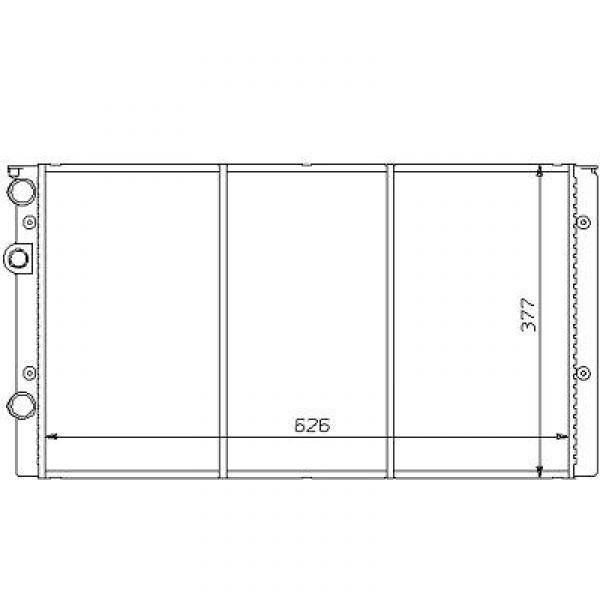 Radiator POLO/GOLF/LUPO 91-97 626x377 2.8/2.9 VR6 GT 6 CYL.