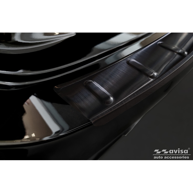 Zwart RVS Achterbumperprotector  Mercedes CLA II (X118) Shooting Brake 2019- 'Ribs'