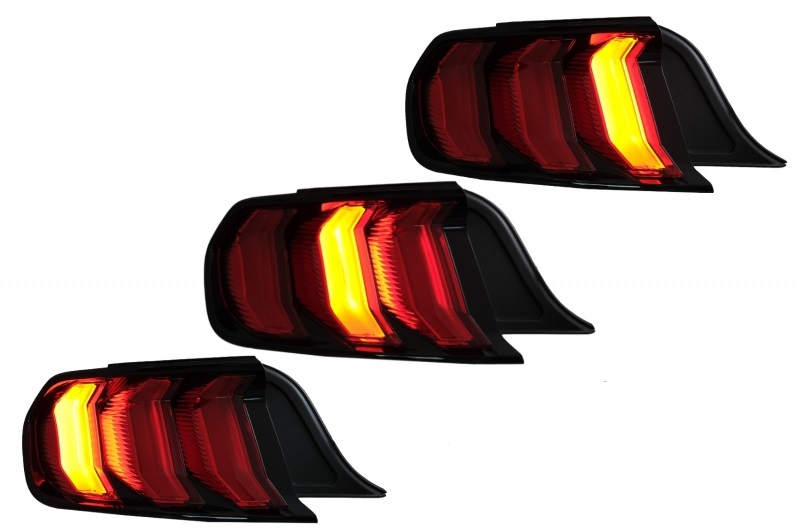 Achterlichten Ford Mustang VI S550 15-19 Dynamic Rood/Zwart