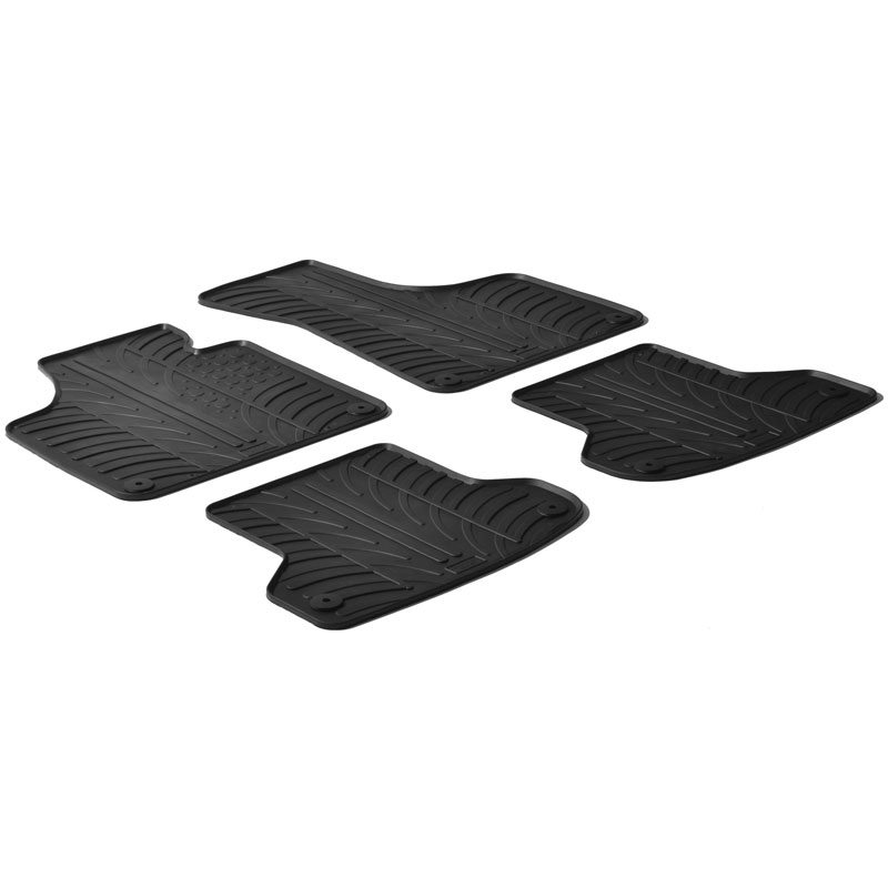 Rubbermatten  Audi A3 (8P) 2003-2012 (T profiel 4-delig + montageclips)